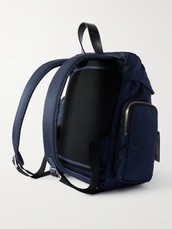 Bank on the Road Butterfly PC Small Leather-Trimmed ECONYL® Backpack - BK
