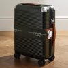 Bank Zip Deluxe M 55cm Leather-Trimmed Polycarbonate Spinner Carry-On Suitcase Bank Zip Deluxe M 55cm Leather-Trimmed Polycarbonate Spinner Carry-On Suitcase