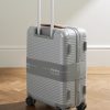 Bank Zip Deluxe M 55cm Leather-Trimmed Polycarbonate Spinner Carry-On Suitcase - BK Bank Zip Deluxe M 55cm Leather-Trimmed Polycarbonate Spinner Carry-On Suitcase - BK