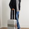 Bank Zip Deluxe M 55cm Leather-Trimmed Polycarbonate Spinner Carry-On Suitcase - OU Bank Zip Deluxe M 55cm Leather-Trimmed Polycarbonate Spinner Carry-On Suitcase - OU