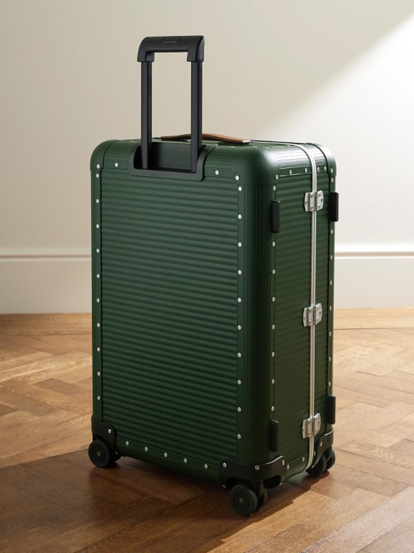 Bank Spinner 68cm Leather-Trimmed Polycarbonate Spinner Suitcase - BK