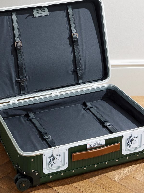 Bank Spinner 68cm Leather-Trimmed Polycarbonate Spinner Suitcase - E1