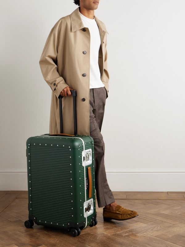 Bank Spinner 68cm Leather-Trimmed Polycarbonate Spinner Suitcase - OU