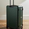 Bank Spinner 76cm Leather-Trimmed Polycarbonate Spinner Suitcase - BK Bank Spinner 76cm Leather-Trimmed Polycarbonate Spinner Suitcase - BK
