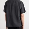 Convertible-Collar Silk and Linen-Blend Shirt - BK