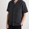 Convertible-Collar Silk and Linen-Blend Shirt - FR