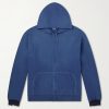 Distressed Cotton-Jersey Zip-Up Hoodie