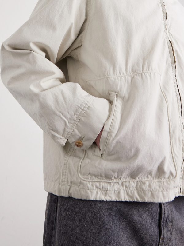 Silk and Cotton-Blend Gabardine Coach Jacket - E1 Silk and Cotton-Blend Gabardine Coach Jacket - E1