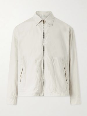Silk and Cotton-Blend Gabardine Coach Jacket Silk and Cotton-Blend Gabardine Coach Jacket