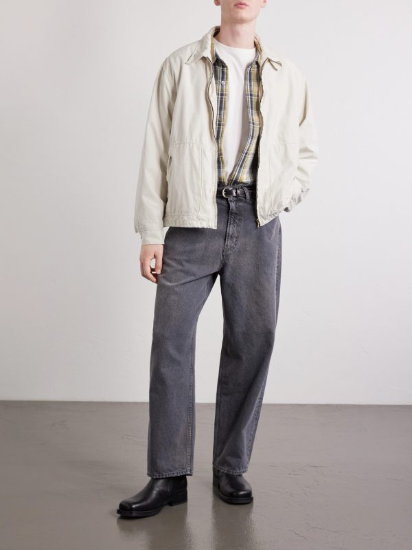 Silk and Cotton-Blend Gabardine Coach Jacket - OU Silk and Cotton-Blend Gabardine Coach Jacket - OU