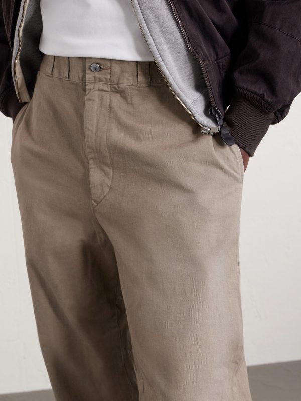 Wide-Leg Cotton-Twill Trousers - CU Wide-Leg Cotton-Twill Trousers - CU