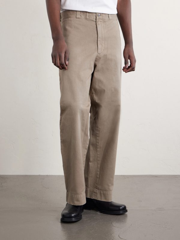 Wide-Leg Cotton-Twill Trousers - FR Wide-Leg Cotton-Twill Trousers - FR