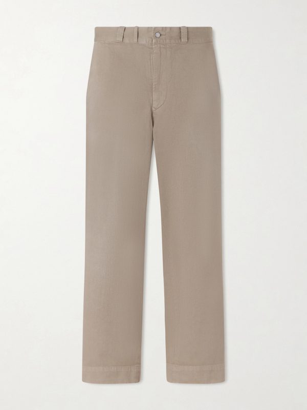 Wide-Leg Cotton-Twill Trousers Wide-Leg Cotton-Twill Trousers