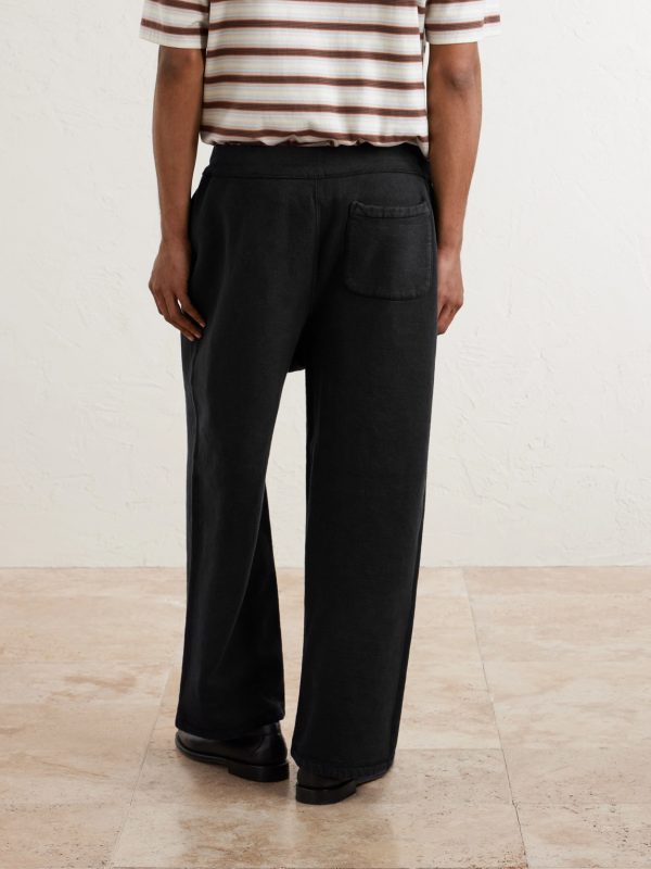 Vintage Straight-Leg Cotton Sweatpants - BK Vintage Straight-Leg Cotton Sweatpants - BK