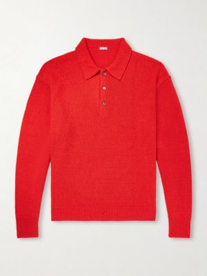 Washed Silk Polo Shirt
