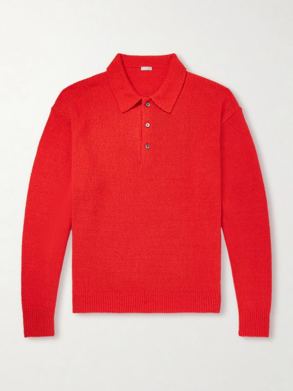 Washed Silk Polo Shirt Washed Silk Polo Shirt