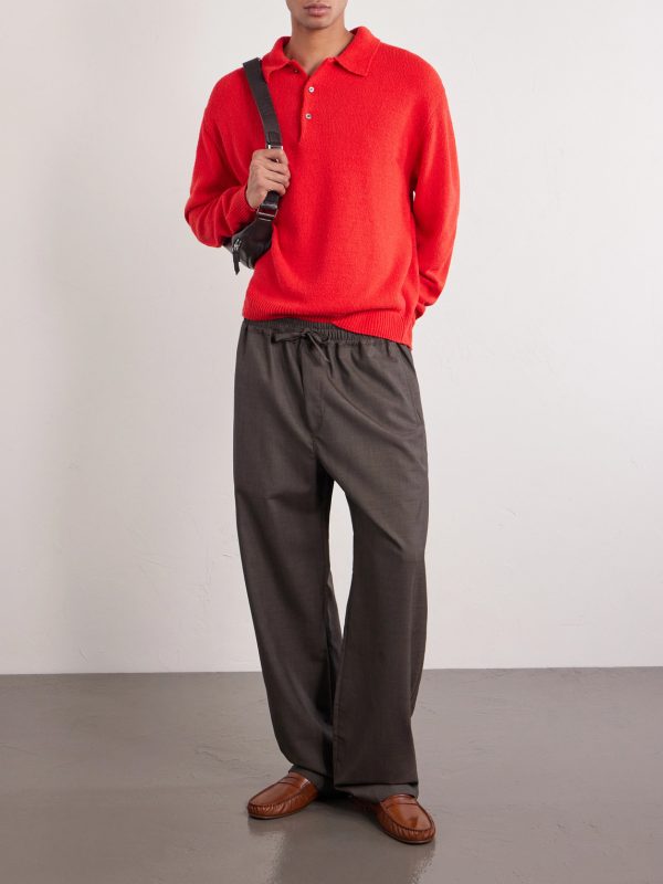 Washed Silk Polo Shirt - OU Washed Silk Polo Shirt - OU