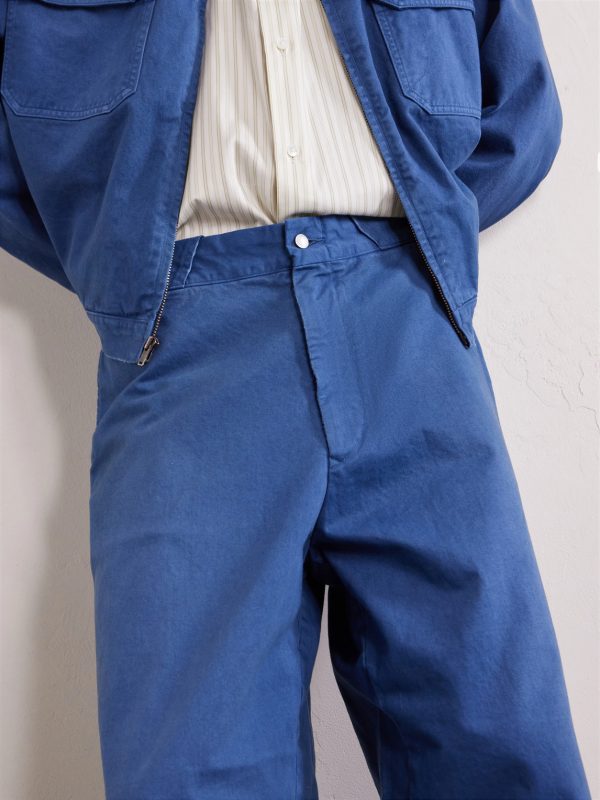 Straight-Leg Cotton-Twill Trousers - CU