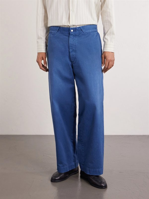 Straight-Leg Cotton-Twill Trousers - FR