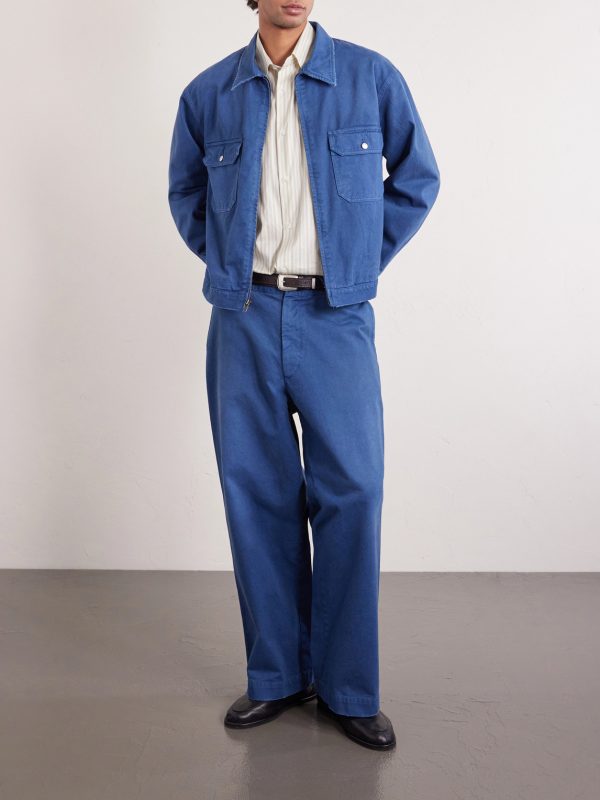 Straight-Leg Cotton-Twill Trousers - OU