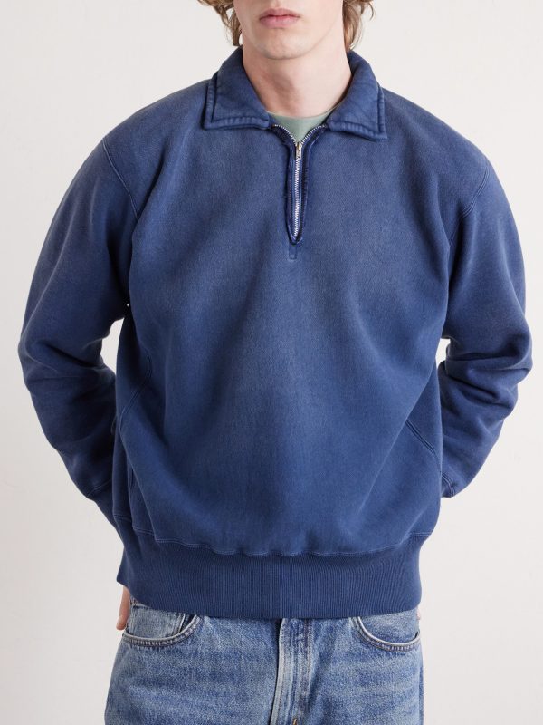 Half-Zip Cotton-Jersey Sweatshirt - FR Half-Zip Cotton-Jersey Sweatshirt - FR