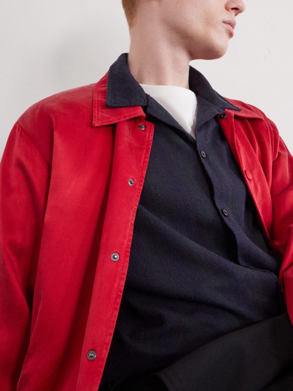 Camp-Collar Checked Silk Shirt - CU Camp-Collar Checked Silk Shirt - CU