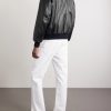 Padded Leather Harrington Jacket - BK Padded Leather Harrington Jacket - BK