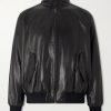 Padded Leather Harrington Jacket Padded Leather Harrington Jacket