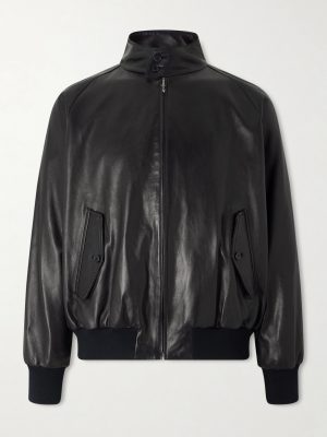 Padded Leather Harrington Jacket Padded Leather Harrington Jacket