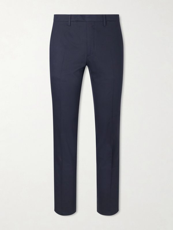 Tapered Lyocell and Cotton-Blend Twill Suit Trousers