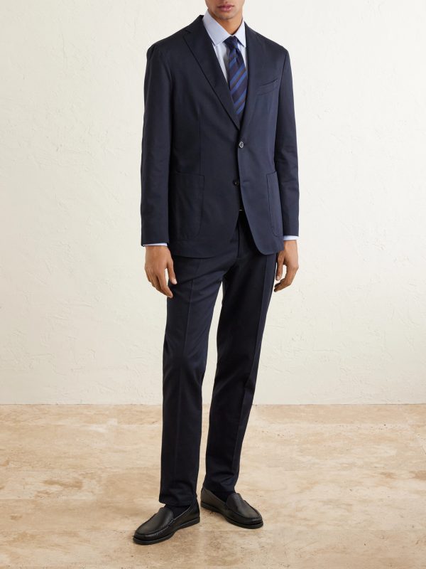 Tapered Lyocell and Cotton-Blend Twill Suit Trousers - OU2