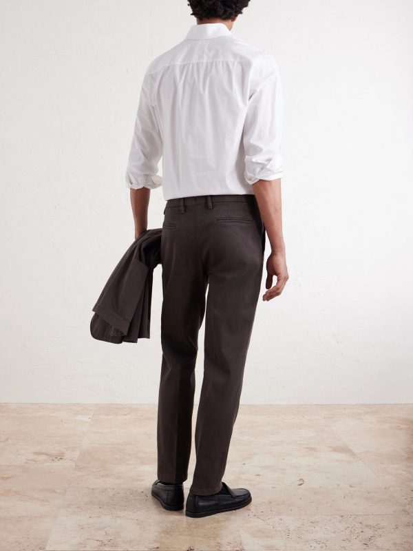 Tapered Cotton-Blend Twill Suit Trousers - BK