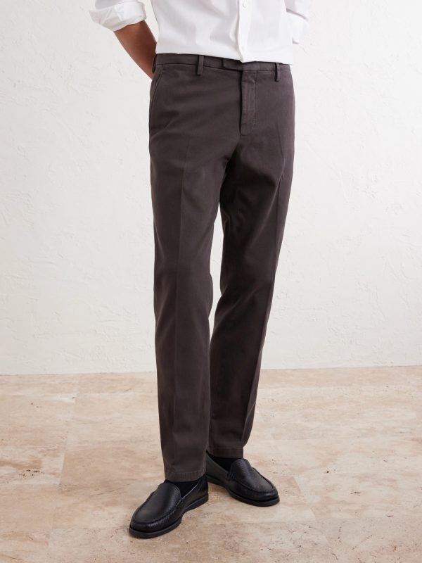 Tapered Cotton-Blend Twill Suit Trousers - FR