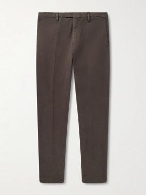 Tapered Cotton-Blend Twill Suit Trousers Tapered Cotton-Blend Twill Suit Trousers