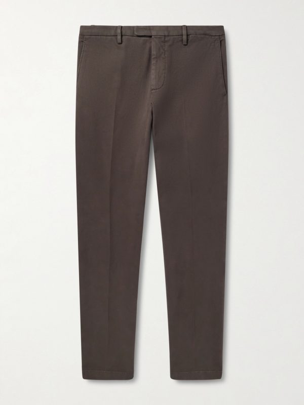 Tapered Cotton-Blend Twill Suit Trousers