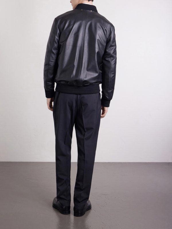 Straight-Leg Pleated Virgin Wool Trousers - BK Straight-Leg Pleated Virgin Wool Trousers - BK