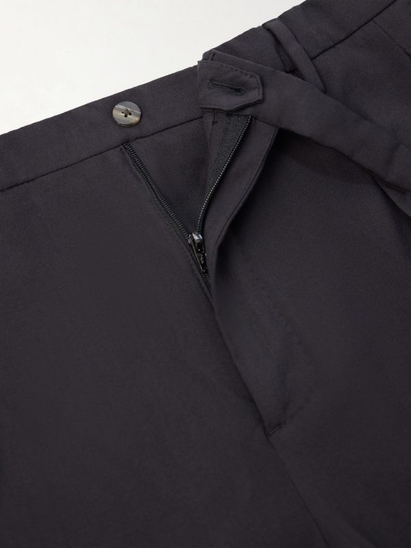 Straight-Leg Pleated Virgin Wool Trousers - E1 Straight-Leg Pleated Virgin Wool Trousers - E1