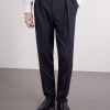 Straight-Leg Pleated Virgin Wool Trousers - FR Straight-Leg Pleated Virgin Wool Trousers - FR