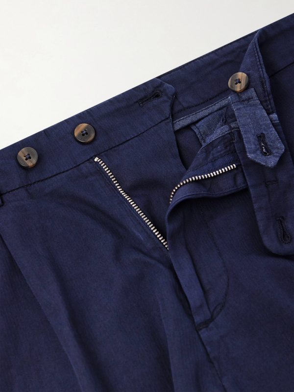 Straight-Leg Cotton-Blend Shorts - E1