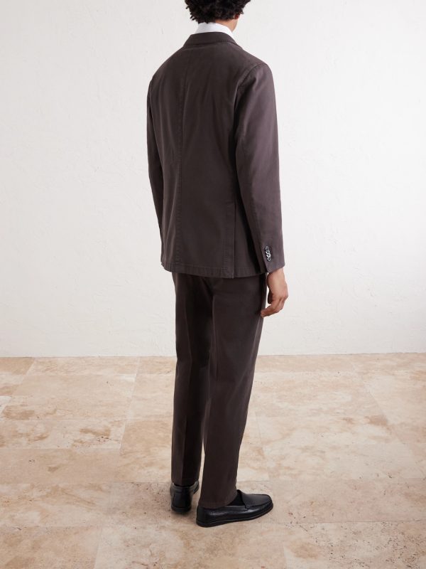 Cotton-Blend Twill Suit Jacket - BK Cotton-Blend Twill Suit Jacket - BK