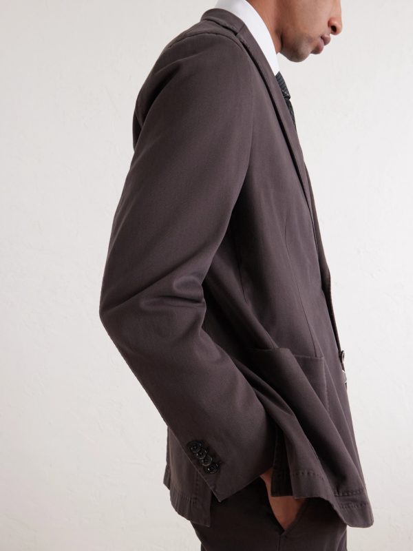 Cotton-Blend Twill Suit Jacket - E2 Cotton-Blend Twill Suit Jacket - E2