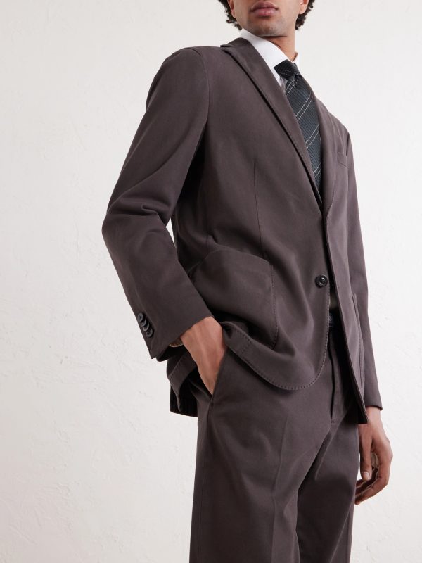 Cotton-Blend Twill Suit Jacket - FR Cotton-Blend Twill Suit Jacket - FR