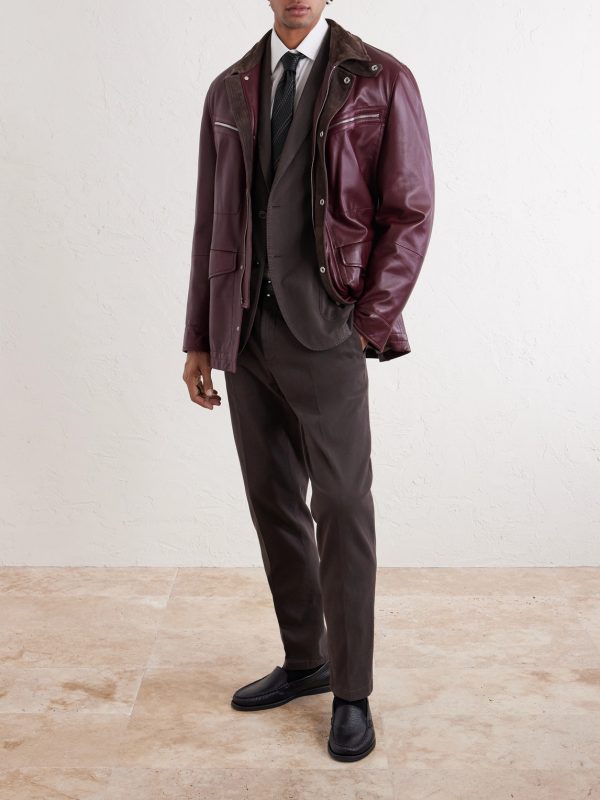 Cotton-Blend Twill Suit Jacket - OU Cotton-Blend Twill Suit Jacket - OU