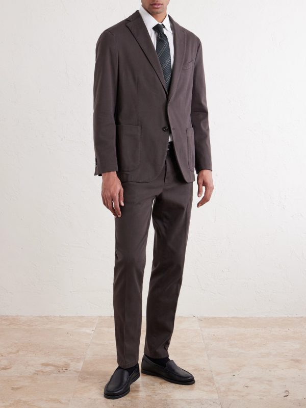 Cotton-Blend Twill Suit Jacket - OU2 Cotton-Blend Twill Suit Jacket - OU2