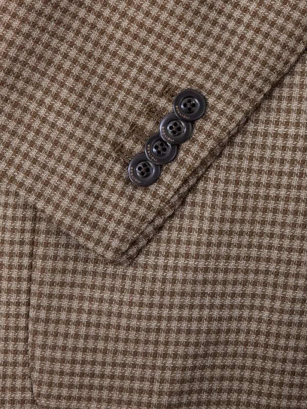Houndstooth Virgin Wool-Blend Blazer - E1 Houndstooth Virgin Wool-Blend Blazer - E1