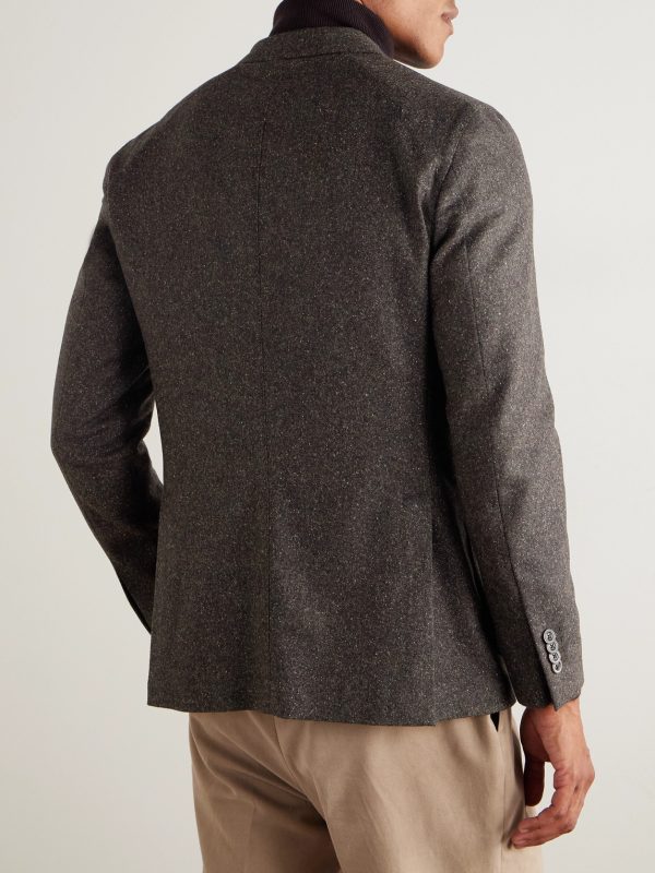 Double-Breasted Virgin Wool-Blend Blazer - BK