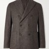 Double-Breasted Virgin Wool-Blend Blazer