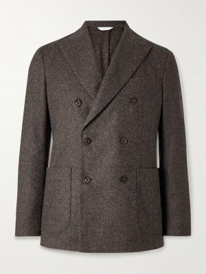 Double-Breasted Virgin Wool-Blend Blazer