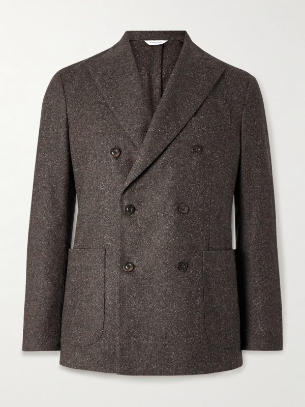 Double-Breasted Virgin Wool-Blend Blazer