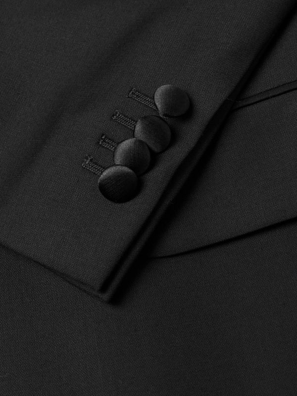 Satin-Trimmed Virgin Wool-Blend Tuxedo Jacket - CU Satin-Trimmed Virgin Wool-Blend Tuxedo Jacket - CU